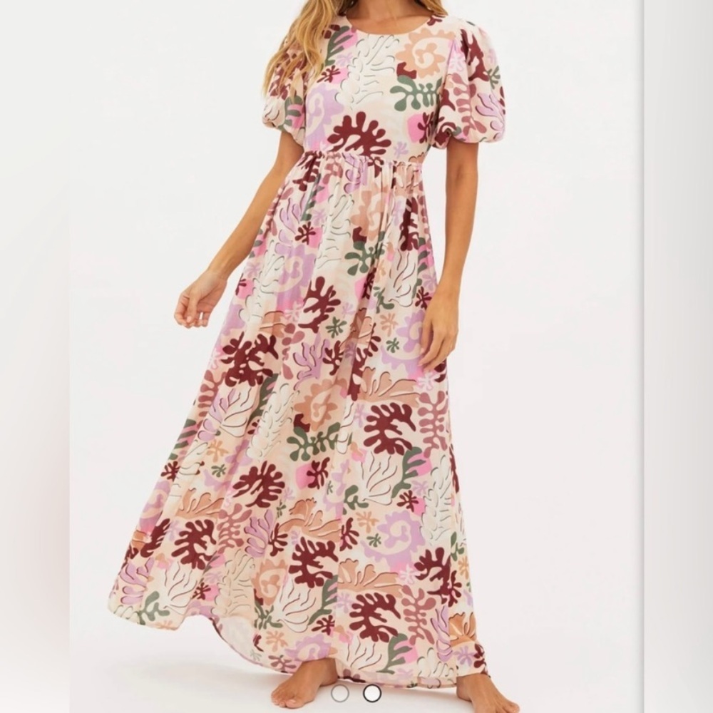 NWT Beach Riot Maxi Dress With Open Back Size L